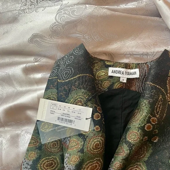 Andrea Iyamah VENTI HIGH NECK MINI JACQUARD DRESS - Picture 5 of 9